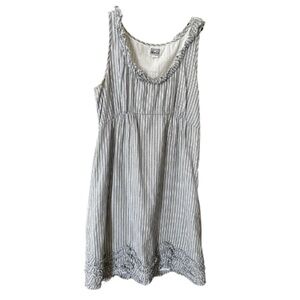 Converse One Star Striped Sleeveless Ruffle Dress. Size 4